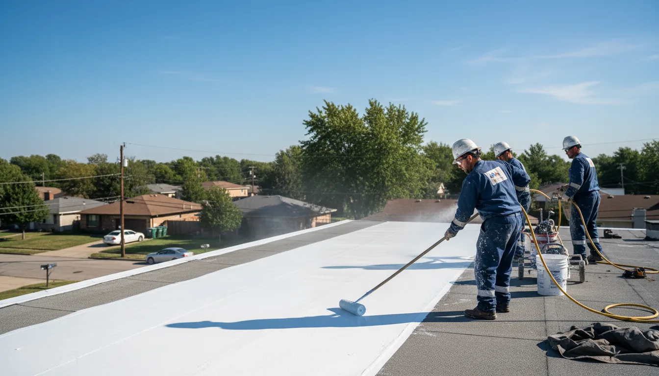 Commercial roof coating in Celeste, TX near me